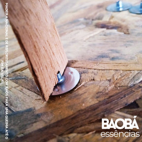 Pavio de Madeira - 10cm x 1,5cm - Kit 10 Unidades completo