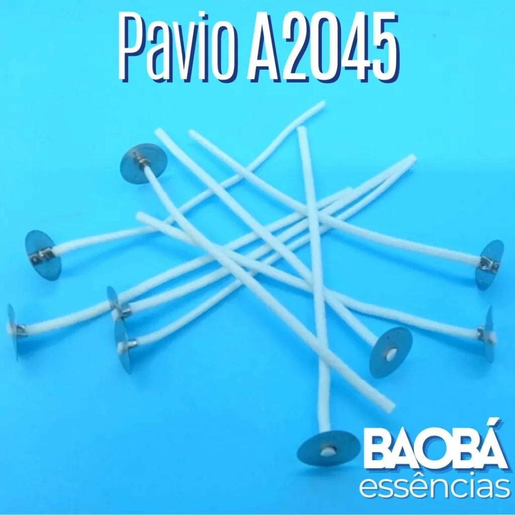 Pavio para vela Artesanal (médio) - 10cm - Pcte 10 Unidades