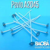 Pavio para vela Artesanal (médio) - 10cm - Pcte 10 Unidades